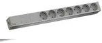 Bachmann 19"-Steckdosenleiste ALU 1HE &Uuml;SS, 7-fach, schwarz 2,0m, ohne Schalter