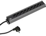 Bachmann Handwerkerleiste 8-fach 35&deg;, 19"-kompatibel, ohne Schalter