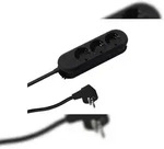 Bachmann Steckdosenleiste SMART 3-fach, schwarz 3,0m, ohne Schalter