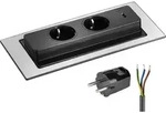 EVOLine BackFlip Cuisine 2x Steckdose mit USB-Charger