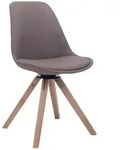 CLP Besucherstuhl Troyes Drehbar Stoff Square taupe/natura