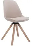 CLP Besucherstuhl Troyes Drehbar Stoff Square creme/natura