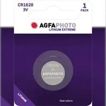Agfaphoto Batterie Lithium, Knopfzelle, CR1620, 3V Extreme, Retail Blister (1-Pack)