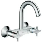 hansgrohe Logis M32 2-Griff K&uuml;chenmischer, Wandmontage Highspout, 1jet, Chrom