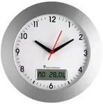 TFA-Dostmann 98.1092 Wanduhr Digitale Wanduhr Rund Silber