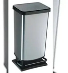 ROTHO Paso Treteimer "Paso" 40 l silber/metallic