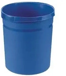 HAN Kunststoff-Papierkorb, 18 l, Durchm.xH 260x310 mm, blau, VE 5 St&uuml;ck