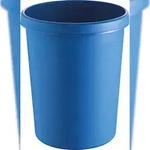 helit Papierkorb 45L - blau