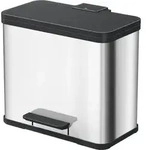 Hailo Papierkorb Silber, schwarz 34 x 47 x 44 cm