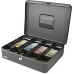 HMF Geldkassette abschlie&szlig;bar, Kasse mit 5 M&uuml;nzf&auml;chern und 4 Geldscheinmulden, 30