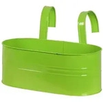 SIENA GARDEN Blumenkasten oval, gr&uuml;n, 39x16,5x14,5 cm