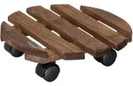 WAGNER Pflanzenroller COUNTRY &Oslash; 30 x 8 cm, f&uuml;r innen, Holz geriffelt, palisander,