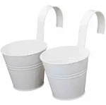 SIENA GARDEN Blumentopf 2er Set, wei&szlig;, &Oslash;16x14,5 cm