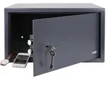 HMF 49204-11 Safe Tresor mit Schl&uuml;ssel, M&ouml;beltresor passend f&uuml;r Laptop und Ordner