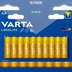 Varta Batterie Alkaline, Mignon, AA, LR06, 1.5V Longlife, Retail Blister (10-Pack)