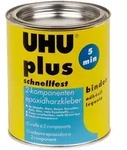UHU 2-Komponenten-Epoxidhartkleber plus schnellfest Binder Dose 885g