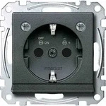 Merten System M Steckdose, 1f, anthrazit, matt, Unterputz, mit