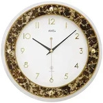 AMS F5853 Funkwanduhr mit facettiertem Mineralglas und Aluminium