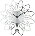 AMS W9362 Wanduhr mit floralem Design und Kunststoffgeh&auml;use