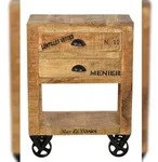 SIT M&ouml;bel Kommode | 2 Schubladen, 1 offenes Fach | Mango natur antik | Beschl&auml;ge