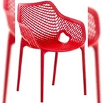 CLP Stapelbarer Stuhl Air XL Kunststoff HBT: 81x57x60 cm rot