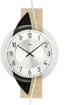 AMS W9551 Wanduhr mit Sonoma-Holzgeh&auml;use und Schiefer-Applikation