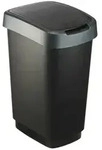 Rotho Abfallbeh&auml;lter Twist 24.8 x 18.1 x 33 cm 10 l Polypropylen Silber