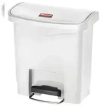 Rubbermaid Tretabfalleimer Slim Jim 1883554 Kunststoff 15l wei&szlig;