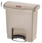 Rubbermaid Tretabfalleimer Slim Jim 1883455 Kunststoff 15l beige