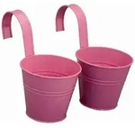 SIENA GARDEN Blumentopf 2er Set, pink, &Oslash;16x14,5 cm