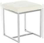 CLP Edelstahl Sitzhocker Barci creme