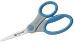 Westcott Schere Microban Softgrip 15,5 cm grau/blau