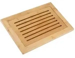KESPER Brotschneidebrett aus Bambusholz 42x28x2 cm mit Kr&uuml;melschublade 5 043455