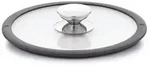 Berndes Glasdeckel mit schwarzem Silikonrand, Glas, transparent