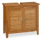Relaxdays Waschbeckenunterschrank LAMELL, 2 T&uuml;ren, Waschbecken & Waschtisch,...