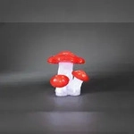 Konstsmide LED Acryl Fliegenpilz, 3er-Set, 48 kalt wei&szlig;e Dioden, 24V...