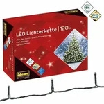 Idena Lichterkette 120 LED warmwei&szlig; 20m, 8 Timerfunktion, innen & au&szlig;en