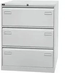 Bisley H&auml;ngeregistraturschrank Light 3 Sch&uuml;be 2-bahnig lichtgrau