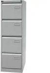 Bisley H&auml;ngeregistraturschrank Light 4 Sch&uuml;be 1-bahnig lichtgrau