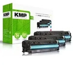 Kompatible KMP HP 305A Tonerkartusche CF370AM Cyan, Magenta, Gelb Multipack 3 St&uuml;ck