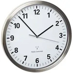 TFA-Dostmann 60.3523.02 Wanduhr Quarzwanduhr Rund Silber, Wei&szlig;
