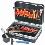 KNIPEX PARAT Werkzeugkoffer aus ABS mit Aluminiumrahmen, sehr stabil und robust,