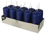 Starpak 10 Stumpenkerzen &Oslash; 40 mm &middot; 90 mm dunkelblau