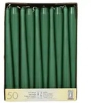 Papstar 2 X 50 Leuchterkerzen &Oslash; 2,2 cm &middot; 25 cm dunkelgr&uuml;n