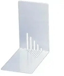 MAUL Buchst&uuml;tze Metall, wei&szlig;, schmal, 14 x 14 x 8,5 cm, 1 Paar