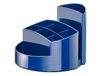 HAN Schreibtisch-Köcher Rondo dunkelblau 9 Fächer, 140x140x109mm, Kunststoff