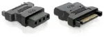 Delock Adapter Power - IDE drive > 4 Pin, SATA 15 p, IDE 4p, Schwarz