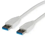 VALUE USB 3.2 Gen 1 Kabel, Typ A-A, wei&szlig;, 3 m