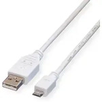 VALUE USB 2.0 Kabel, USB A ST - Micro USB B ST, wei&szlig;, 3 m