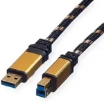 ROLINE GOLD USB 3.2 Gen 1 Kabel, Typ A-B, 3 m